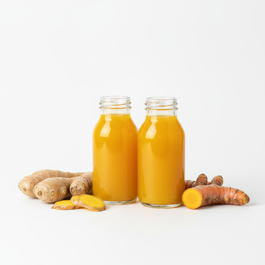 2 oz shots of turmeric and ginger
