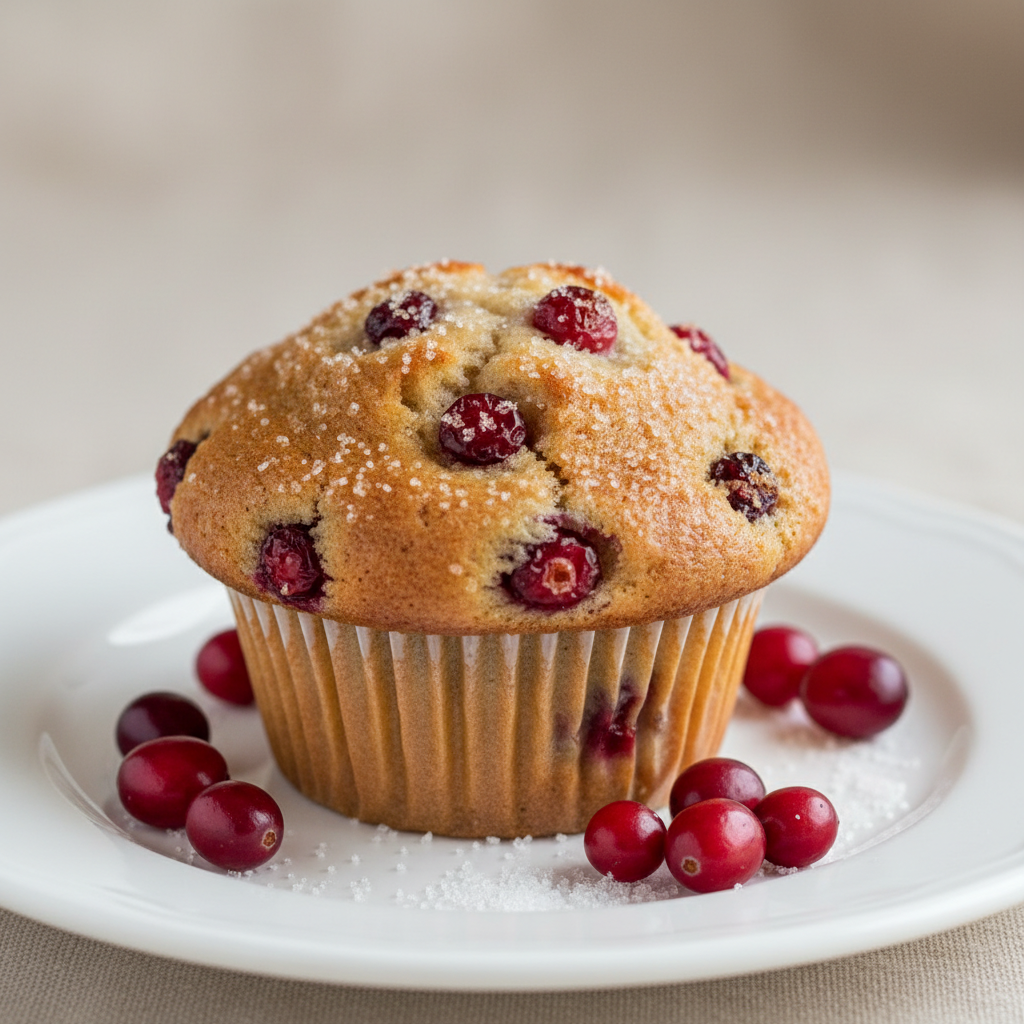 medium vegan cranberry muffin